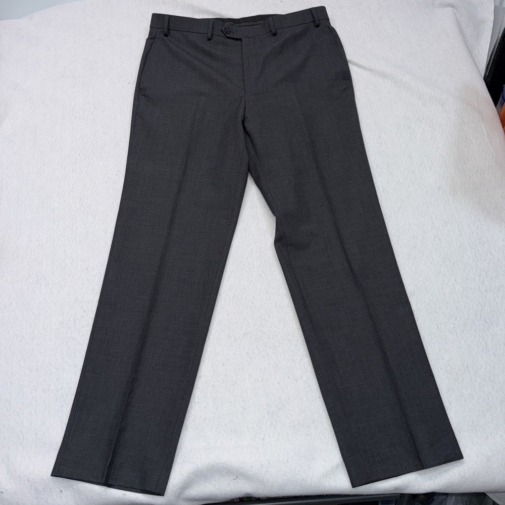 Lauren Ralph Lauren Mens Dress Pants Dark Gray 100% Wool 36x32 Total Comfort